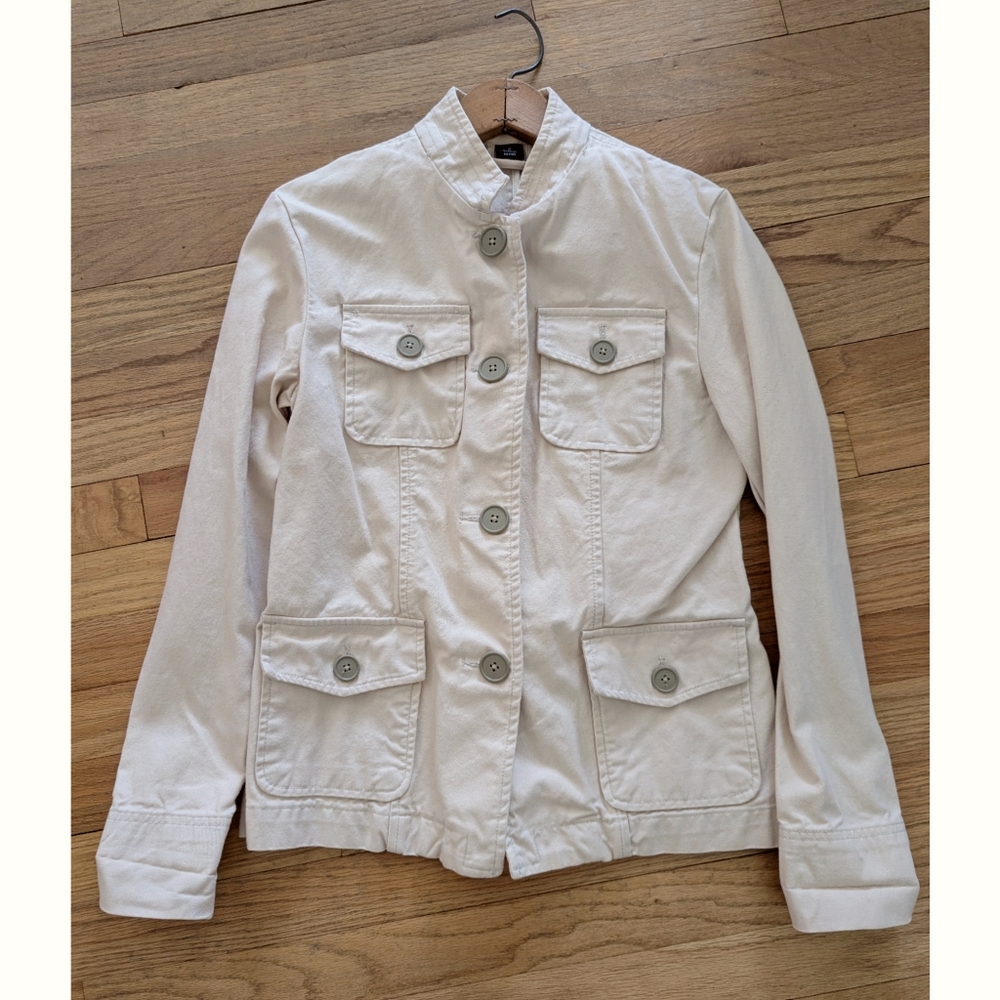 Gap - Button Up Cotton Canvas Jacket - Size 6